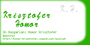 krisztofer homor business card